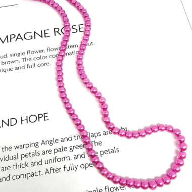 Mutiara Sintetis Bulat Berat Premium Mutsin Manik Manik DIY (4mm & 6mm) - BH154 ROSE PINK (4MM)