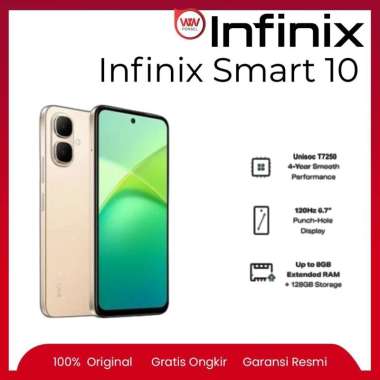 Hp Infinix Smart 10 Ram 4GB Internal 128GB Garansi Resmi Twilight Gold