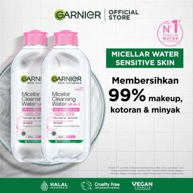Promo Harga Garnier Micellar Water Pink 400 ml - Blibli
