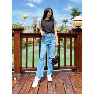 Shenelin Loose Jeans Highwaist Bianca S Snow Black