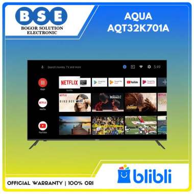 AQUA TV 32 Inch AQT32K701A Android Tv AQUA AQT32K701 Digital tv [RESMI]