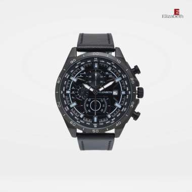 Jam Tangan Pria - Elizabeth | Leather Strap 2208-0106 Black