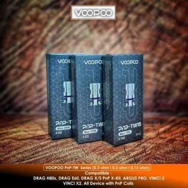 Coil Voopoo Drag H80s Drag E60 PNP-TW Authentic by Vopoo 1 Pack isi 5 Harga Grosir TW30 - 0.3 Ohm