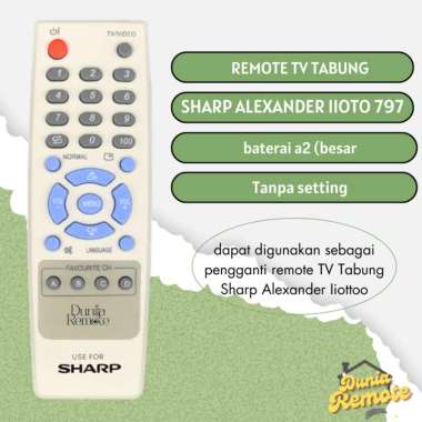 Langsung Connect!!! Remote Remot TV SHARP ALEXANDER IIOTO 797 Slim Flat