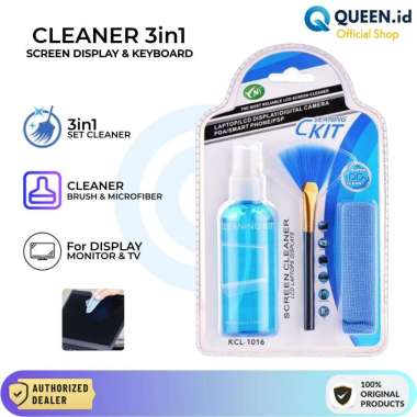 QUEEN Cleaning Kit set Pembersih Layar LCD Monitor Laptop PC Cleaner Tools Multifungsi - Q 3in1