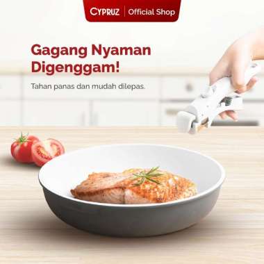 Cypruz Cookware Set Detachable Granite Diecast Wajan Set Premium Anti Lengket 6 Pcs Gagang Bisa Dile