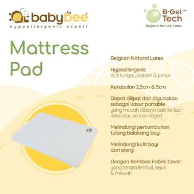 Babybee - Matras Pad Mattress Pad - Kasur matras Bayi - tebal 5cm - Lavie baby house, Ukuran 95x65x5
