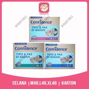Confidence Popok Celana Dewasa Tipis & Pas M L XL 48 PCS PER DUS KARTON = KARTON XL
