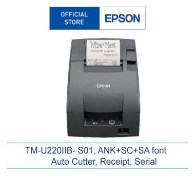 Printer EPSON TM U220IIB S01 Thermal SERIAL ANK+SC+SA font Auto Cutter Receipt Serial