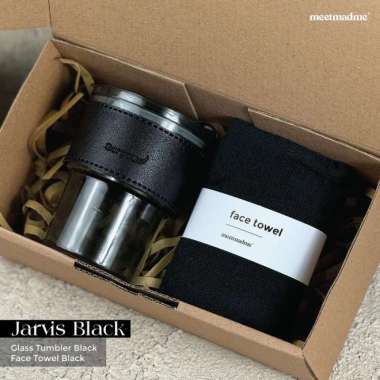 Hampers Tumbler Cutlery Set Gift Box Corporate Seminar Kit Jarvis Black