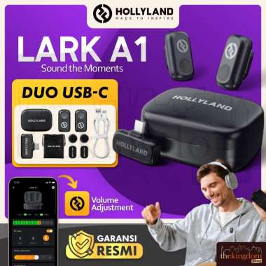 Hollyland Lark A1 Wireless Microphone Bundle Paket Lengkap Combo Mini Duo Usb C Mikrofon Android Mic