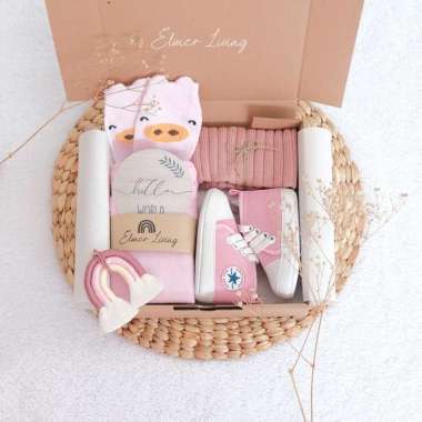 Elmer Living Baby Gift Set COZY Pink
