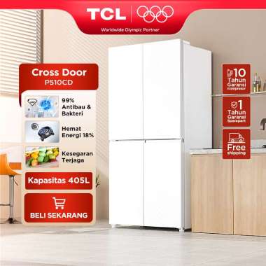 TCL Kulkas 4 Pintu - Kapasitas 430L - Big Capacity - Twin Eco Inverter - AAT Gen 2 Natural Eco Fresh