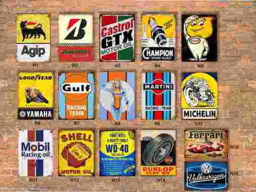 Poster model Rust Oli Motor Mobil
