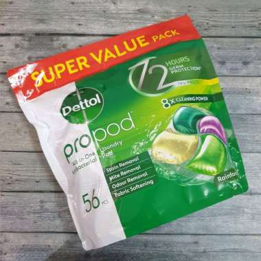 Dettol Propod Anti Bacterial Laundry Detergent Reffil Pods Capsules Singapore