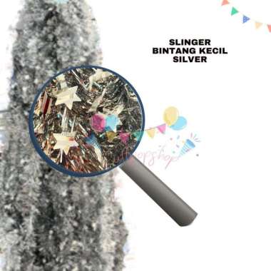 Slinger tebal Bintang Kecil / Slinger bintang Natal - Merah Silver