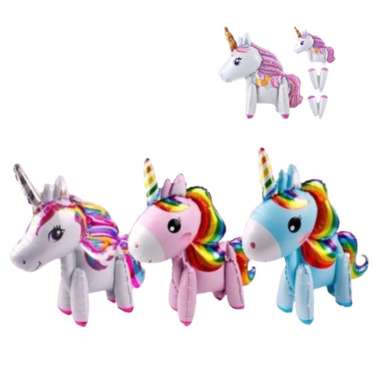 Balon Foil Unicorn 3D bisa berdiri / Balon Unicorn Standing