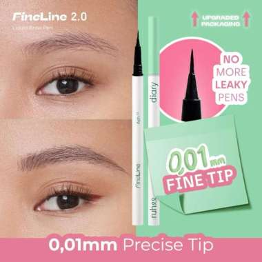RUHEEDIARY Fine Line Liquid Brow Pen 0,8gram Waterproof Eyebrow Spidol Pen Gel Pensil Alis Halis Tip