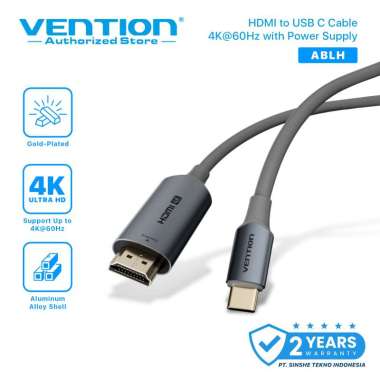 Vention Kabel HDMI to USB-C 4K HDR 60Hz Power Support Mirror & Extend Mode 1.5 Meter ABL