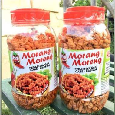 Makaroni Spiral Pedas Morang Moreng Snack - Level Pedas Jumbo Pedas Manis