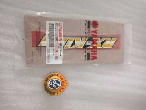 STICKER / LOGO /EMBLEM TEPONG SAMPING / BOX ACCU/ AKI YAMAHA RX KING RXK 135 ORIGINAL YGP 3KA 3KA-F4