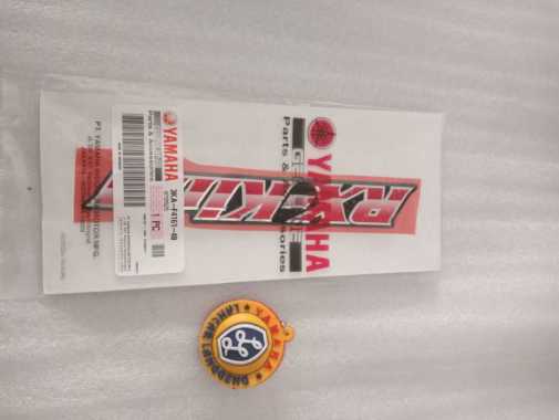 STICKER / LOGO /EMBLEM TEPONG SAMPING / BOX ACCU/ AKI YAMAHA RX KING RXK 135 ORIGINAL YGP 3KA 3KA-F4