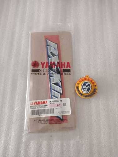 STICKER / LOGO /EMBLEM TEPONG SAMPING / BOX ACCU/ AKI YAMAHA RX KING RXK 135 ORIGINAL YGP 3KA 3KA-F4
