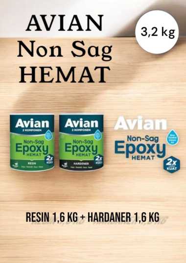 Lem EPOXY Non Sag Avian 2 Komponen Hemat - 1600 Gram/Avian lem 2 komponen non sag epoxy, Avian nonsa