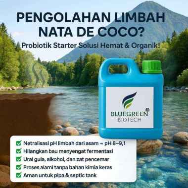 BlueGreen Biotech Probiotik Bakteri Starter Pengolahan Limbah Nata De Coco