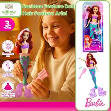 Mainan Anak - Barbie Feauture Doll Hair Feature Ariel