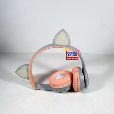 Wireless Headphone Cat Ear P47M With Color Lights RGB Cat Costume Headband Kucing Cute Cosplay
