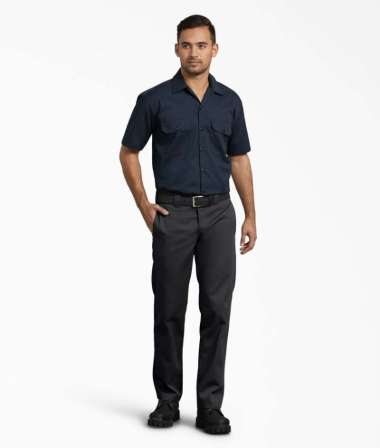 DICKIES - Men's 873 Slim Stright Work Pants - Celana Kerja Pria (Inseam 32 Inch) 44 DICKIES CHARCOA