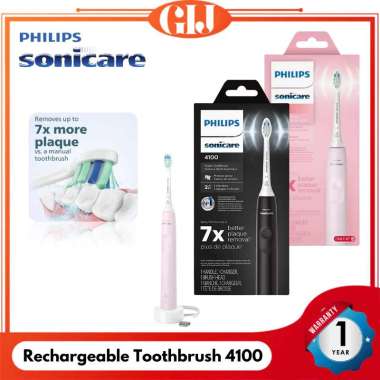 Sikat Gigi Elektrik Philips Sonicare 4100 ProtectiveClean - Pirus, Merah Muda