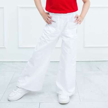 Celana Kulot Anak Perempuan Putih/ Cullote Pants Girl White/ RJG Love It 8 tahun