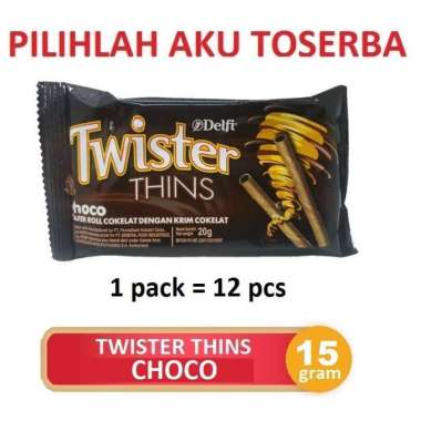 Twister Thins CHOCO 15 gr - ( 1 PACK isi 12 pcs )