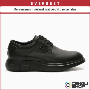 SEPATU EVERBEST PANTOFEL PRIA ORIGINAL FORMAL KULIT ASLI HITAM EM77