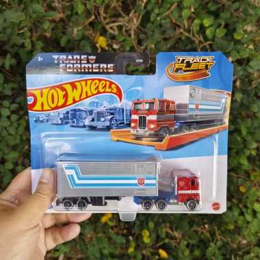 Hot Wheels Track Fleet Transformers Optimus Prime hotwheels mainan anak