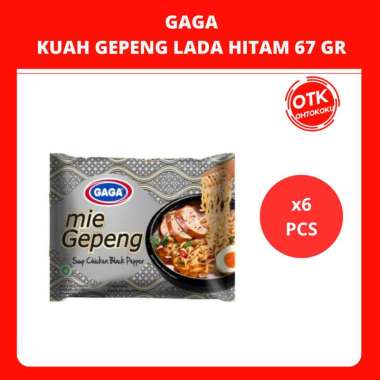 Promo Harga Gaga Mie Gepeng Soup Chicken Black Pepper 67 gr - Blibli