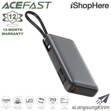 Acefast Power Bank M22 20000 mAh 130W PD - Aman Dibawa ke Pesawat (Flight Friendly) Ultra Fast Charg