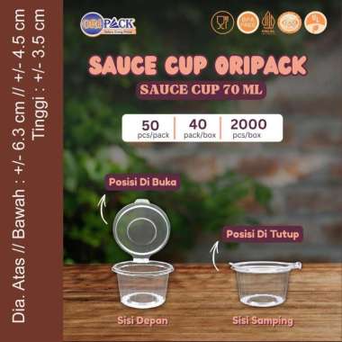 Cup Saos / Cup jelly / Cup PET 25 ml, 35 ml, 60 ml, 70 ml, 90 ml, 100 ml #70 ML