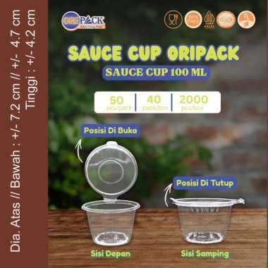 Cup Saos / Cup jelly / Cup PET 25 ml, 35 ml, 60 ml, 70 ml, 90 ml, 100 ml #100 ML