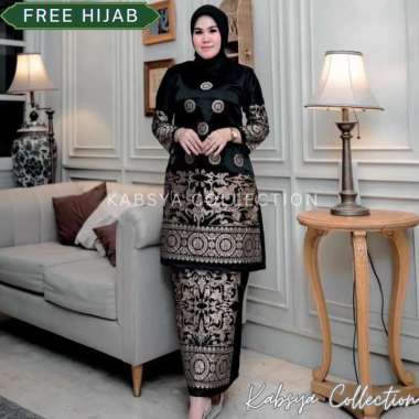 Setelan Tunik Kebaya Leyla Bahan Taffeta Bordir Mewah | Setelan Baju Kurung Melayu Pesta Kondangan E