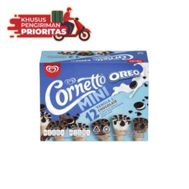 Promo Harga Walls Cornetto Mini Oreo per 12 pcs 28 ml - Blibli
