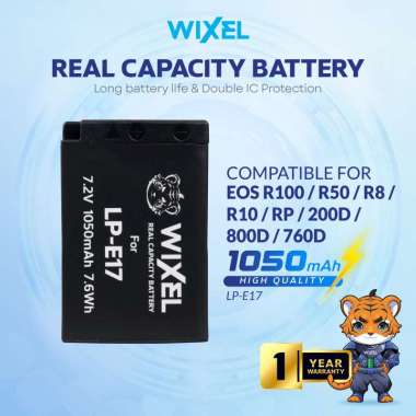 WIXEL Baterai Kamera LP-E17 for Canon EOS M3 / M5 / M6 / 77D / 200D / 750D / 760D / 800D / 850D / 80