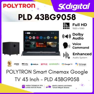 TV Polytron PLD 43BG9058 Smart Cinemax Google TV 43 inch