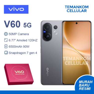 Vivo V60 5G BARU 24GB RAM 12/256 12GB 256GB NFC 2025 vivo terbaru murah Bonus Garansi RESMI Berry Pu