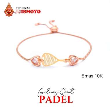 Gelang Tali Serut Kombinasi Emas Mas Asli Padel J5 Ismoyo