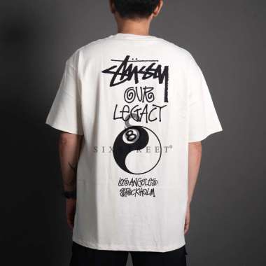 STUSSY Tee x OUR LEGACY 8 Ball Yin Yang Cream ( 100% Authentic ) S