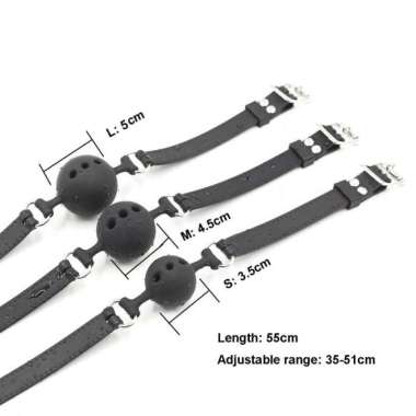 3 Sizes Soft Safety Silicone Open Mouth Gag Ball Bdsm Bondage Sla