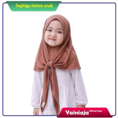 Yainiaja Jilbab Segitiga Instan Anak Kerudung anak perempuan Magenta